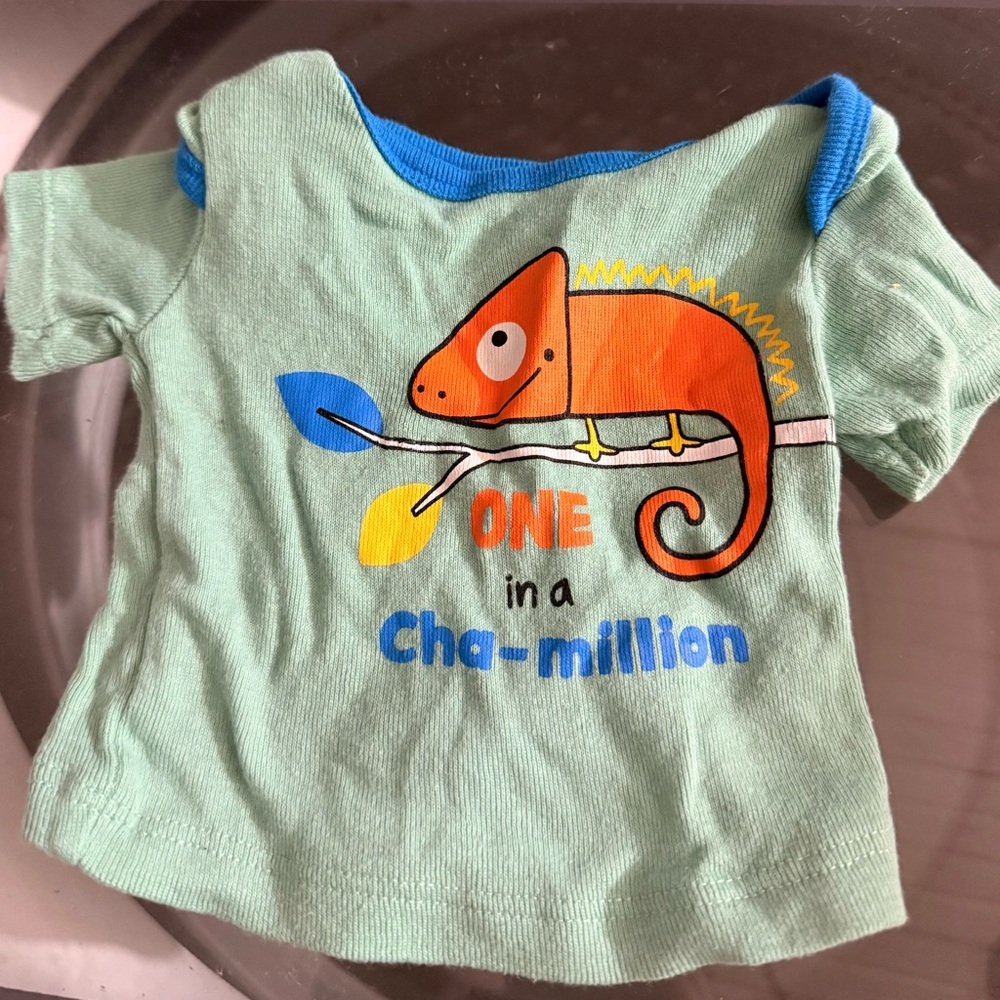 Kids Green Chameleon Tee